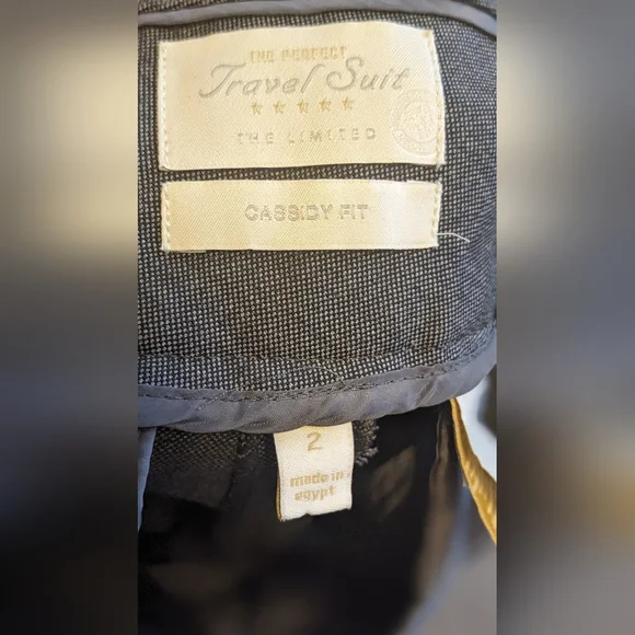 The Limited Travel Suit 2 Button Blazer Cassidy Fit Pant Gray Women’s Size 0/2 - Picture 2 of 7
